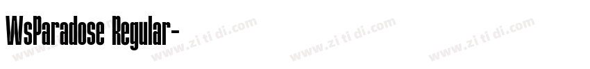 WsParadose Regular字体转换